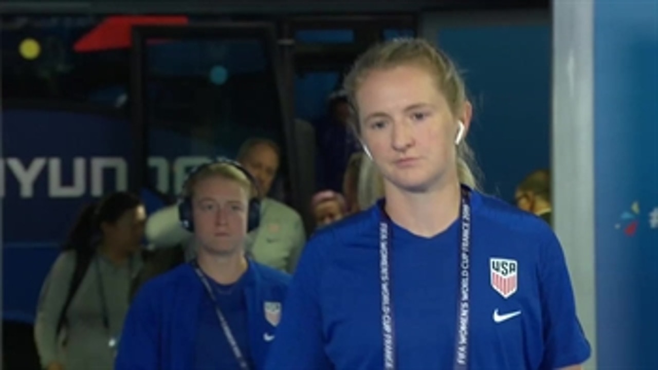 U.S. Women's National Team arrive at Stade de Lyon for their semi-final match vs England
