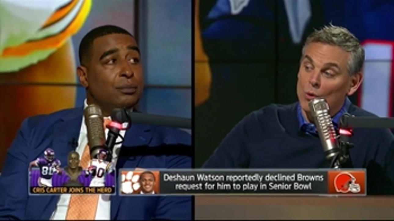 Cris Carter's message for Deshaun Watson about skipping the Sr. Bowl ' THE HERD