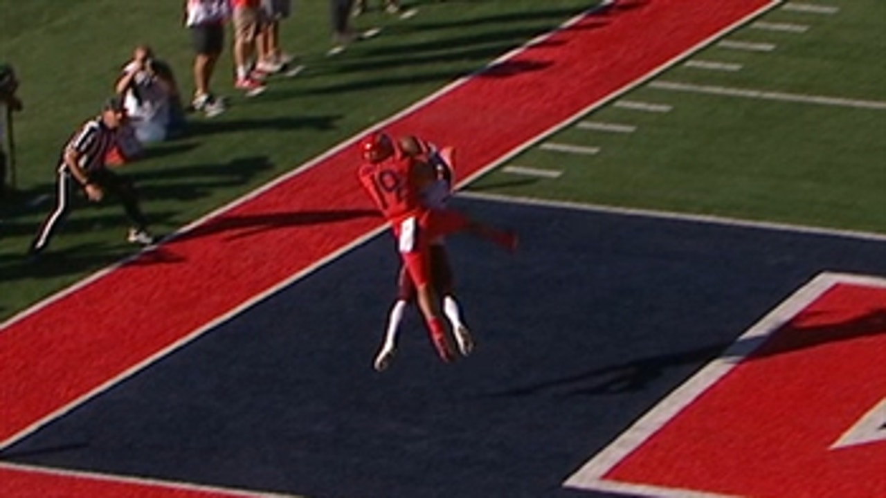ASU defender gets 'Mossed' by Shawn Poindexter of Arizona on 23-yard TD