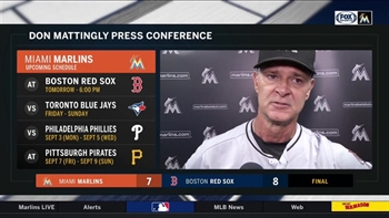 Don Mattingly breaks down dramatic loss to Red Sox in Game 1