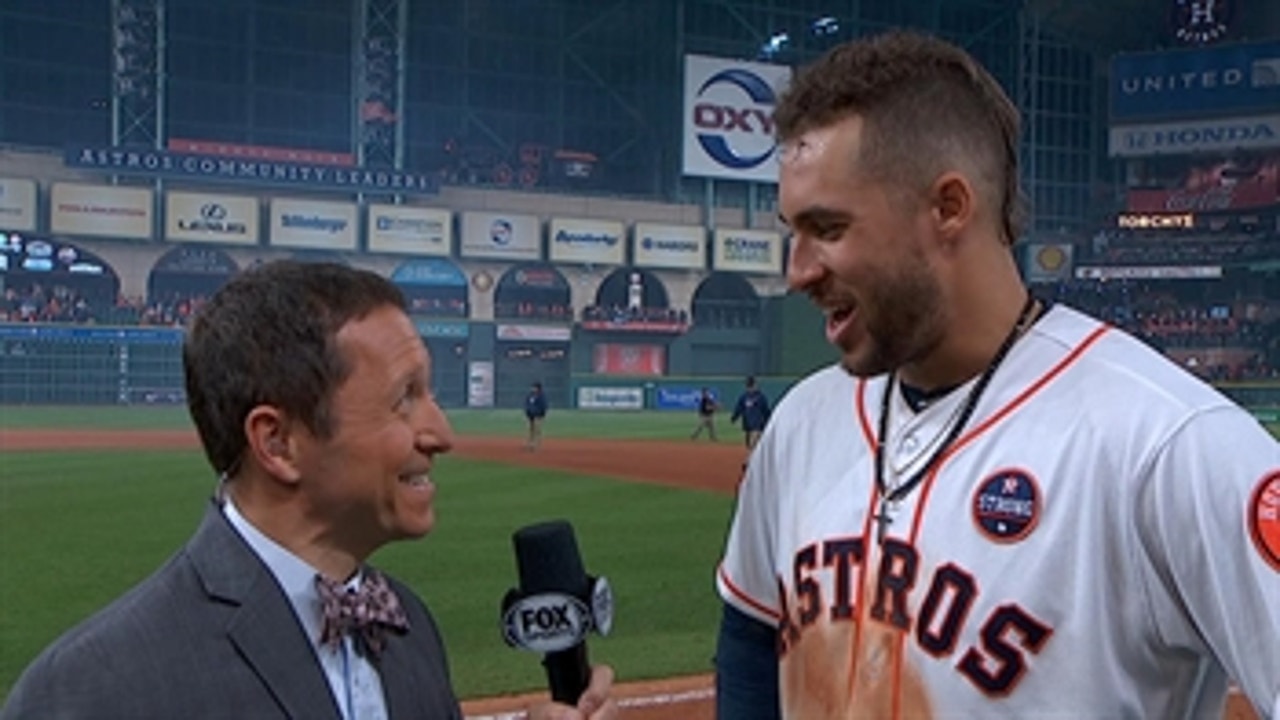 George Springer tells Ken Rosenthal he is going to sleep until it is time to head to LA for game 6