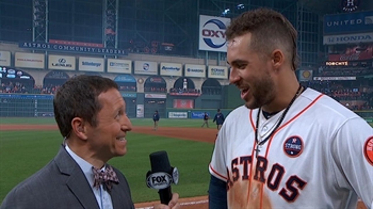 George Springer tells Ken Rosenthal he is going to sleep until it is time to head to LA for game 6
