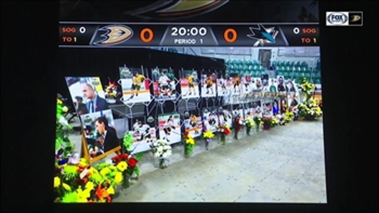 Ducks have moment of silence for Humboldt Broncos before Game 1 vs. Sharks