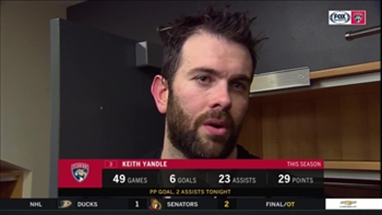 Keith Yandle on his 3-point night, chippy play against Sabres
