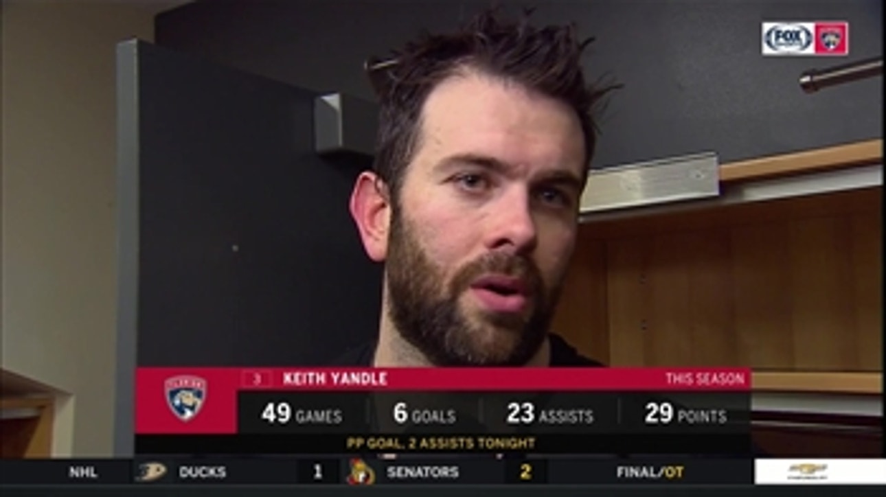 Keith Yandle on his 3-point night, chippy play against Sabres