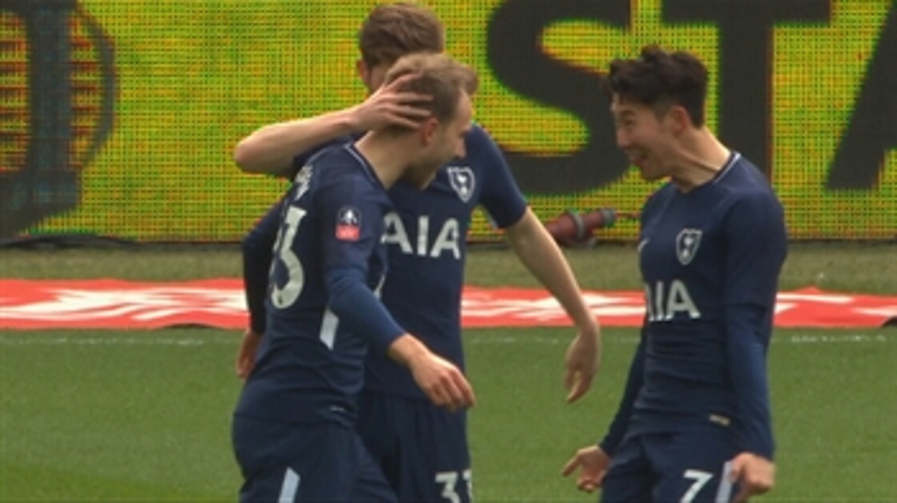 Christian Eriksen curls in a great goal for Spurs vs. Swansea ' 2017-18 FA Cup Highlights