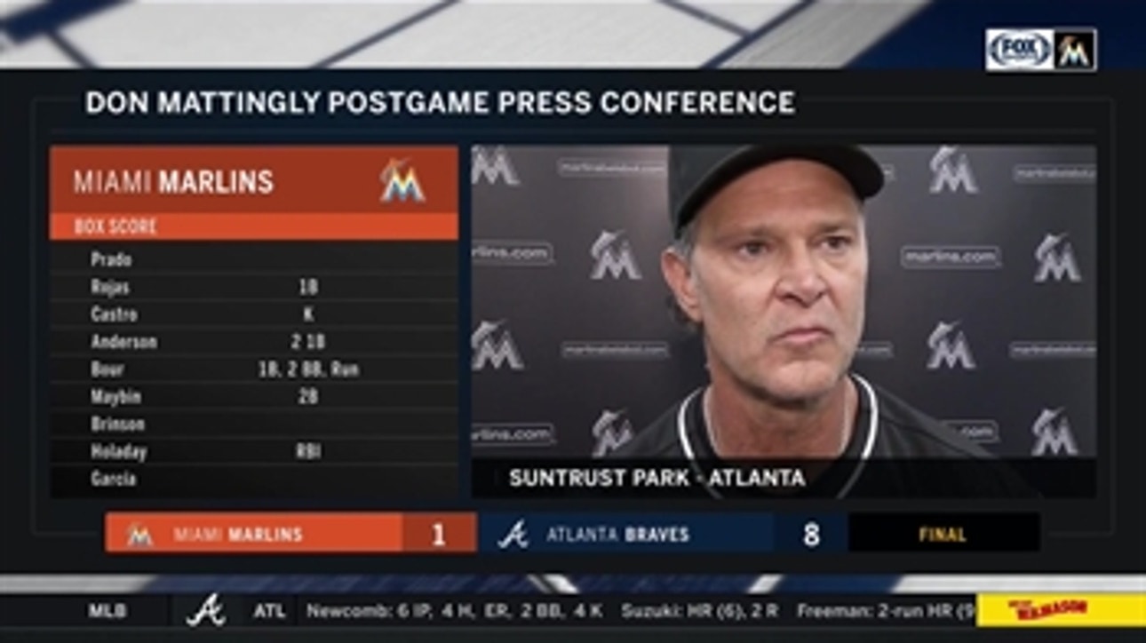 Don Mattingly on pitcher Jose Urena, loss to Braves