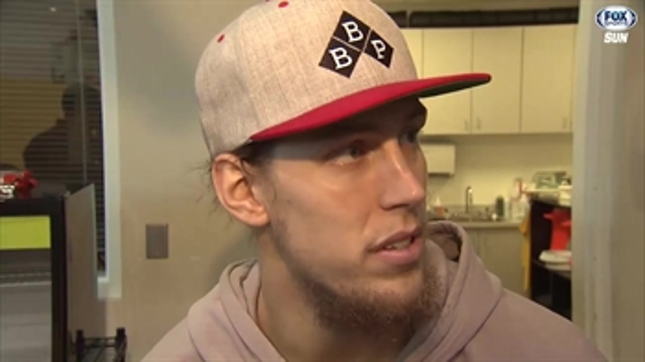Kelly Olynyk reacts to being back home after their 6-game road trip