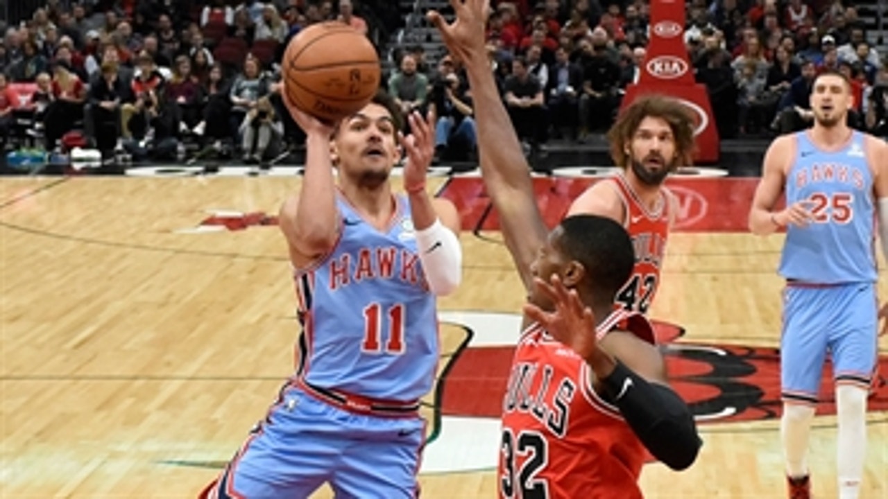 HIGHLIGHT: Trae Young gets ejected for staring down Kris Dunn