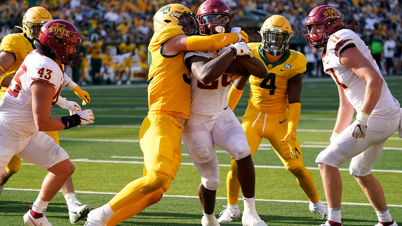 Breece Hall's three TDs, 243 total yards not enough for No. 14 Iowa State in 31-29 loss to Baylor