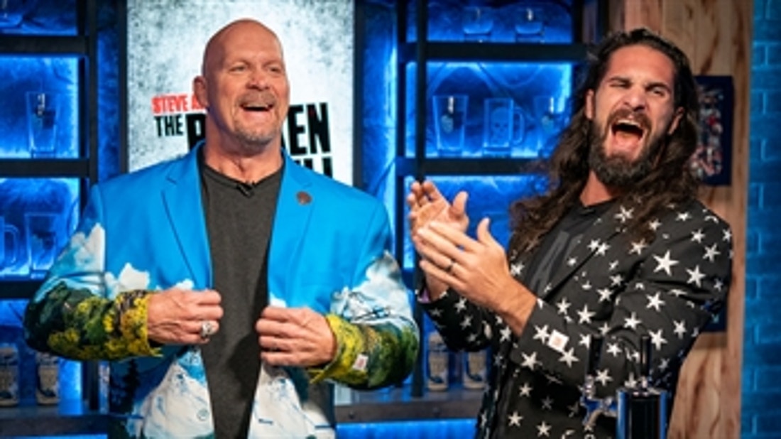 Seth Rollins hooks "Stone Cold" Steve Austin up with a new jacket ahead of Broken Skull Sessions