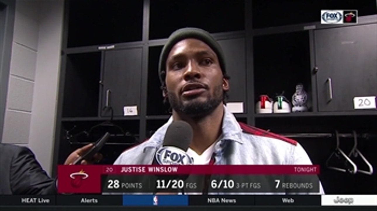 Justise Winslow on his career-high 28 points, playing against LeBron James