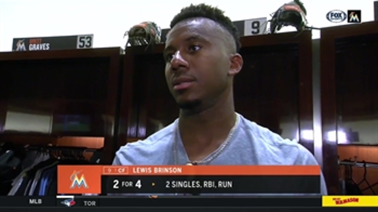 Lewis Brinson talks about his approach to hitting in important situations