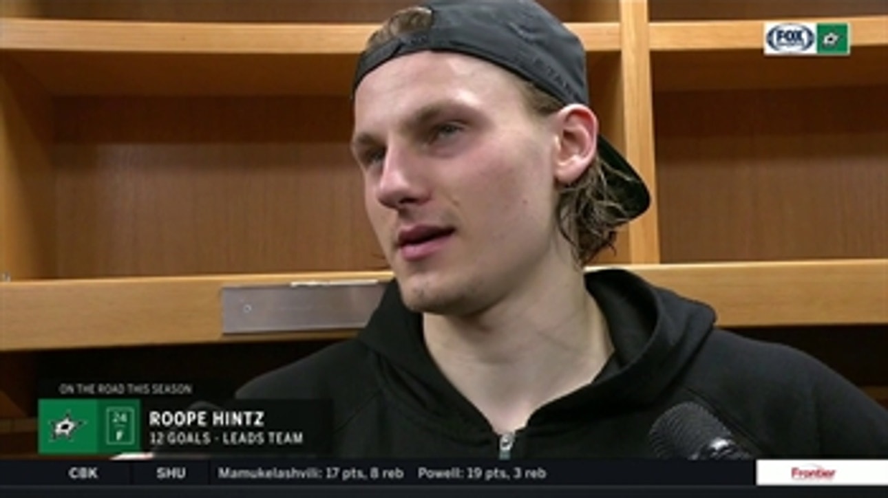 Roope Hintz Scores final two Goals, Stars beat the Blues 3-2