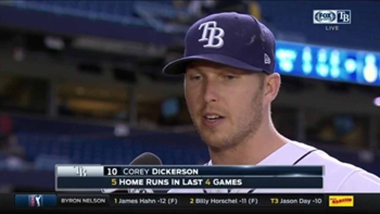 Corey Dickerson on his 2-HR game, getting hit by a pitch