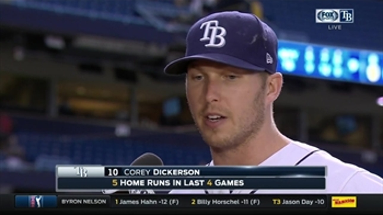 Corey Dickerson on his 2-HR game, getting hit by a pitch