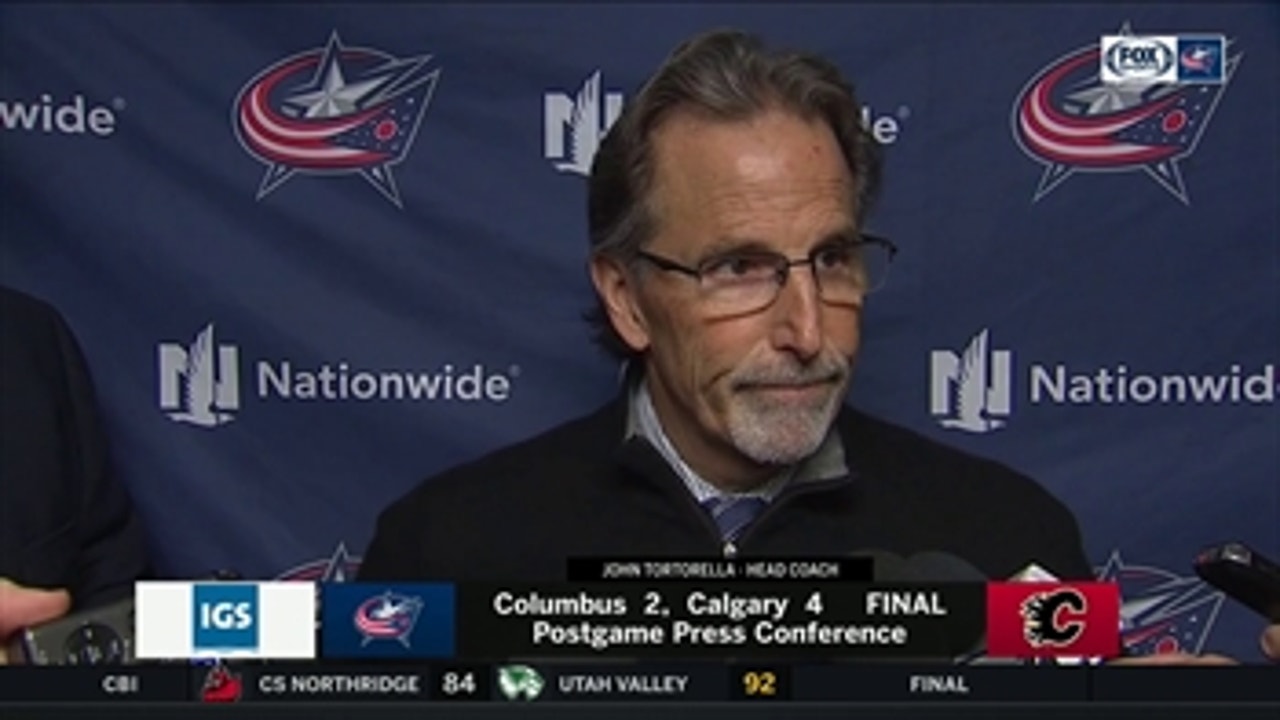 Torts on Blue Jackets' close loss in Calgary: 'We're right there'