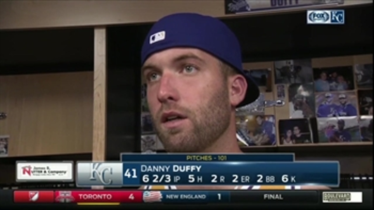 Duffy glad to keep Royals in the game against tough Jays lineup