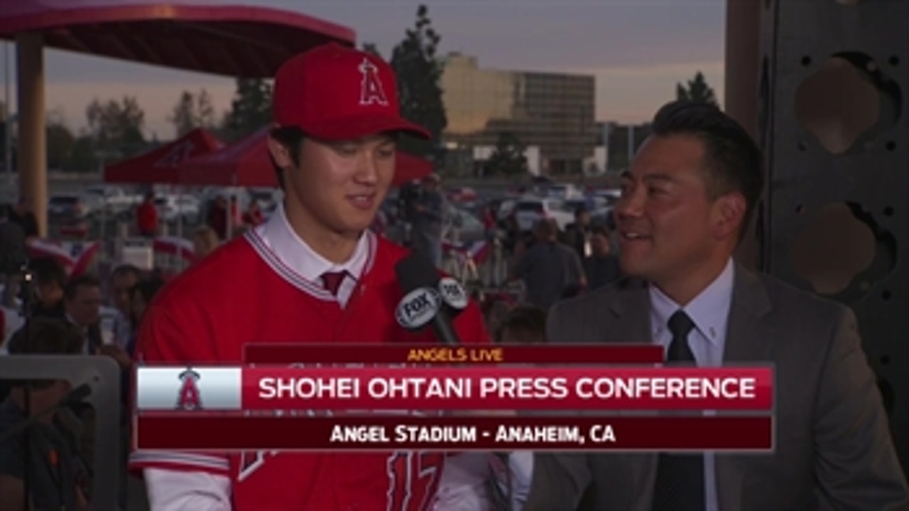 Ohtani on signing with the Angels: I want to be the best player that I can