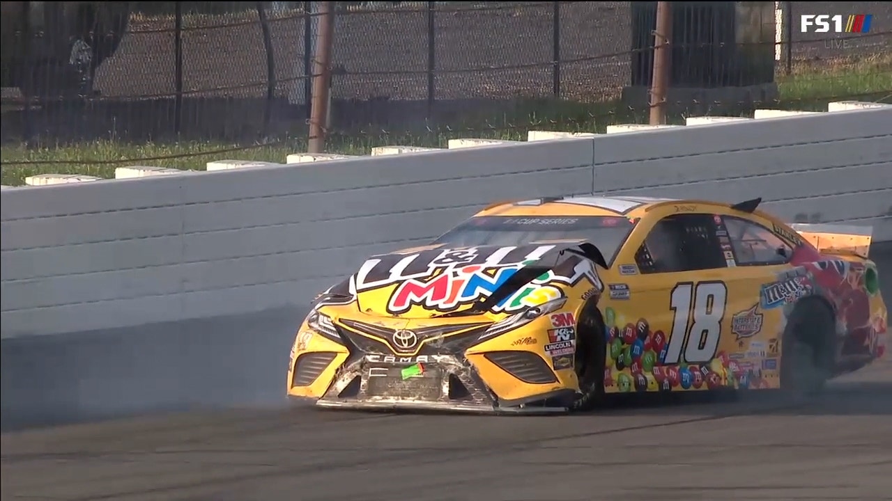 Kyle Busch slammed into the wall, sees his day end prematurely at Pocono