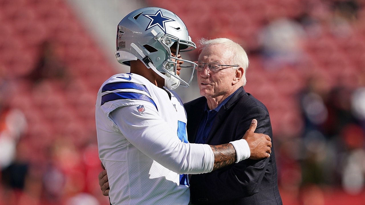 Skip Bayless: Jerry Jones believes in Dak, but knows he's not worth 'Mahomes money'