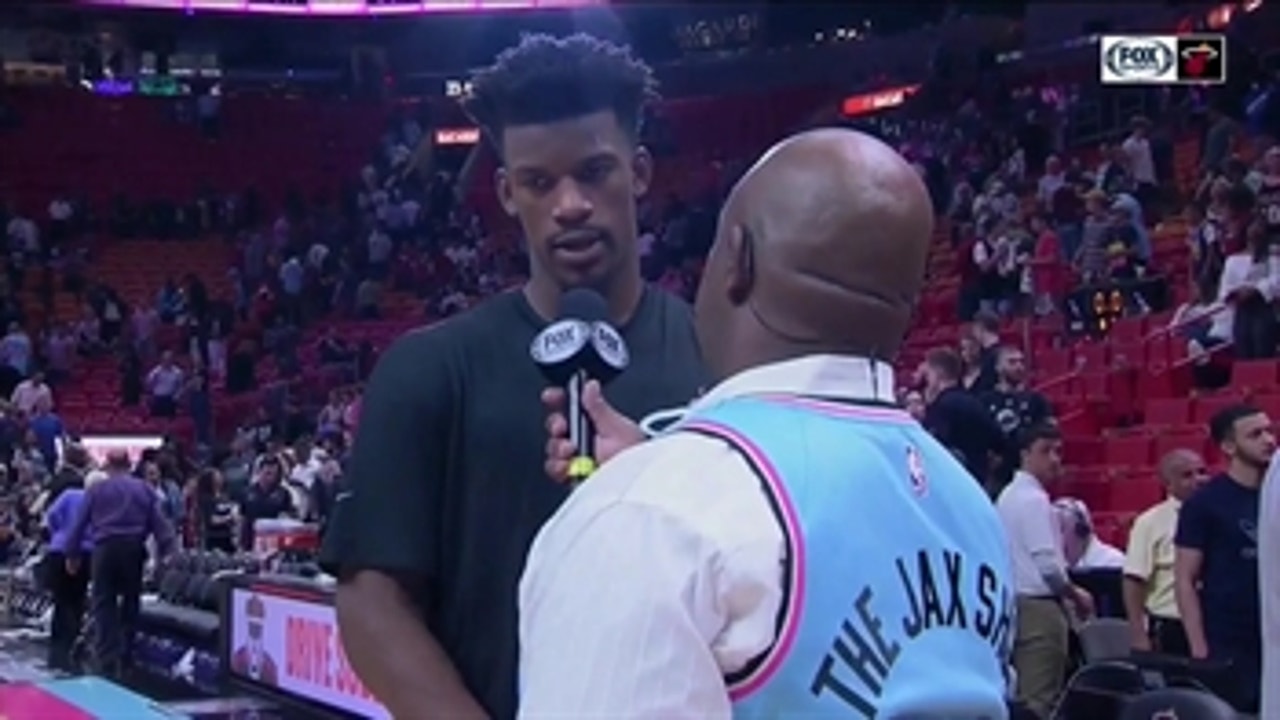 Jimmy Butler joins the Winner's Circle after Heat remain unbeaten at home