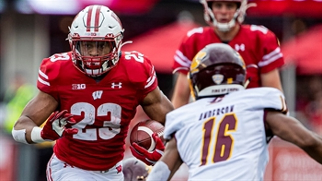 Watch Wisconsin's Jonathan Taylor score 4 TDs as the Badgers roll Central Michigan 61-0