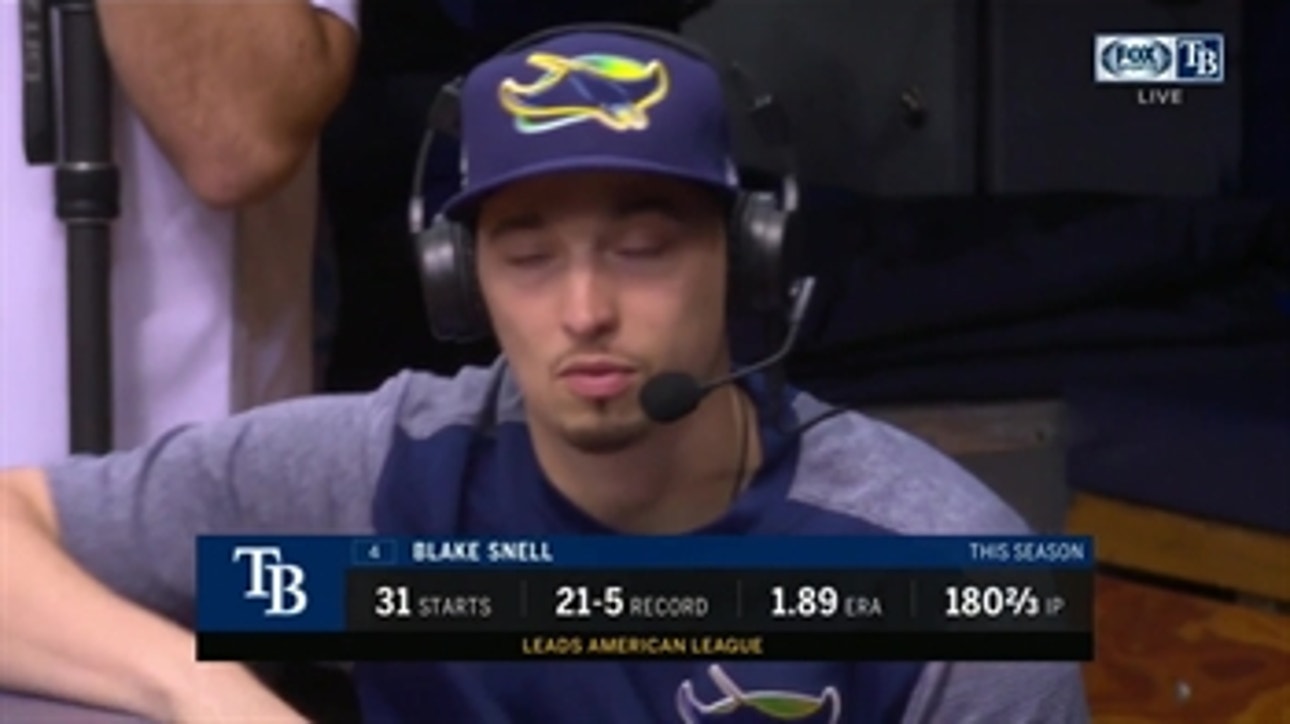 Blake Snell joins Dewayne Staats and Brian Anderson from the dugout