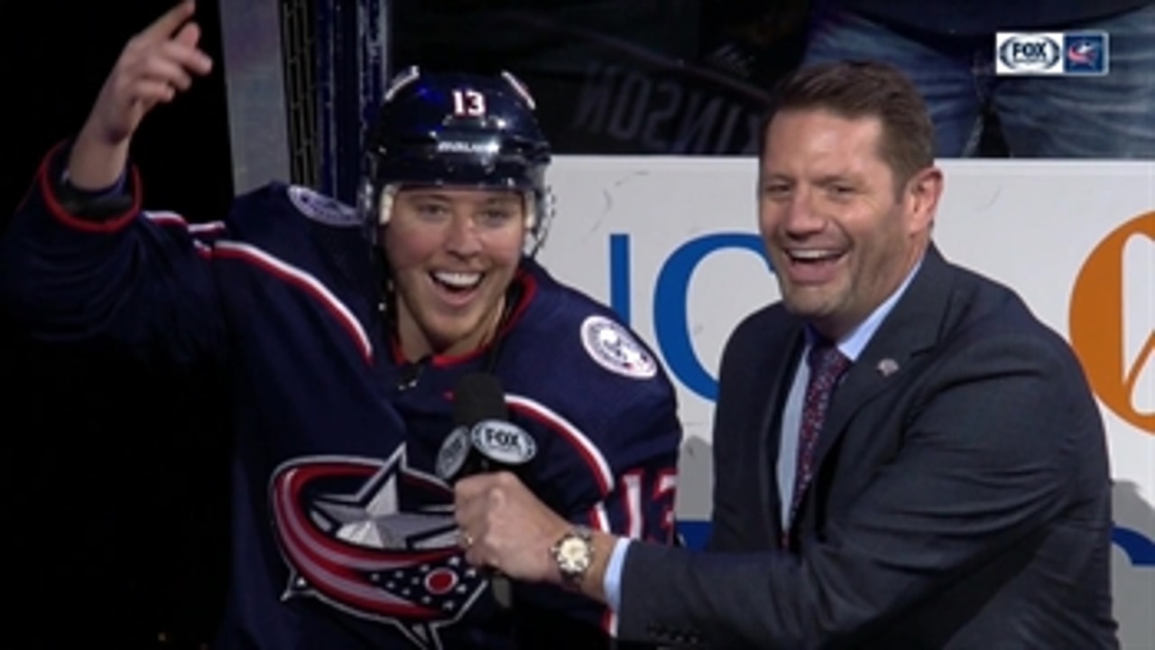 Cam Atkinson dedicates Blue Jackets' win to military servicemen and women