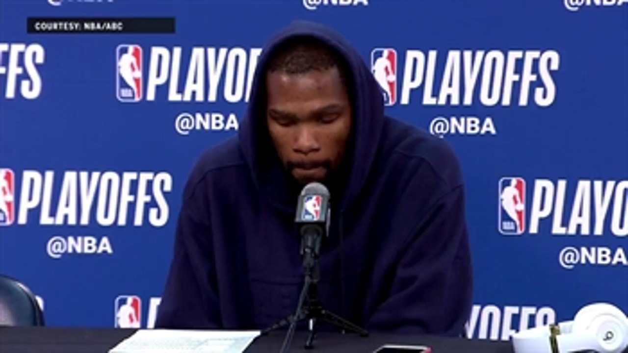 Kevin Durant on having his shot contested - Game 4 ' Warriors at Pelicans
