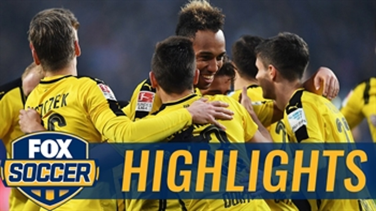 Pulisic sets up Aubameyang's fourth goal vs. Hamburg ' 2016-17 Bundesliga Highlights