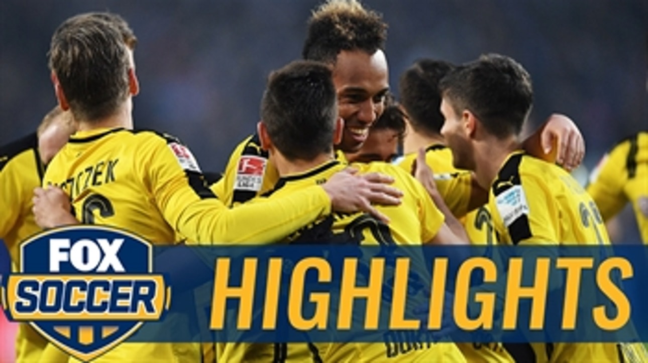 Pulisic sets up Aubameyang's fourth goal vs. Hamburg ' 2016-17 Bundesliga Highlights