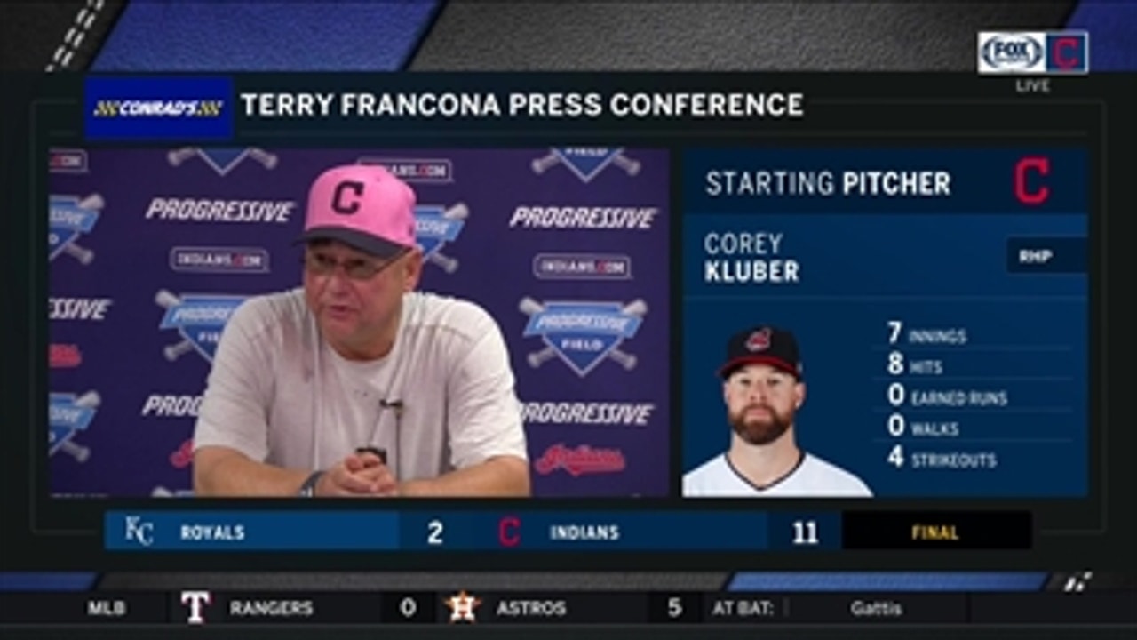 Francona: Staked to early lead, Corey Kluber 'pitched to the scoreboard'