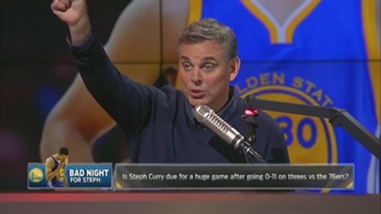 Colin reacts to Steph Curry's 0-11 night  against the 76ers ' THE HERD