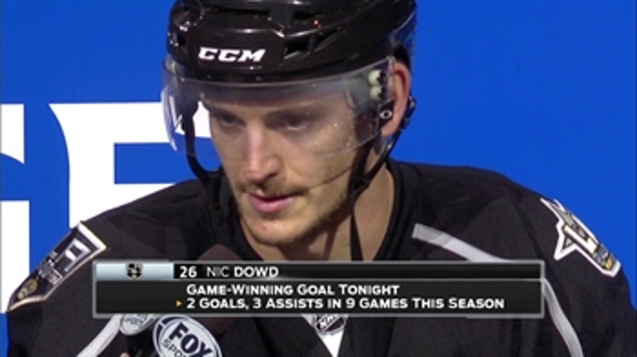 Nic Dowd scores game-winner for Kings in OT vs. Penguins