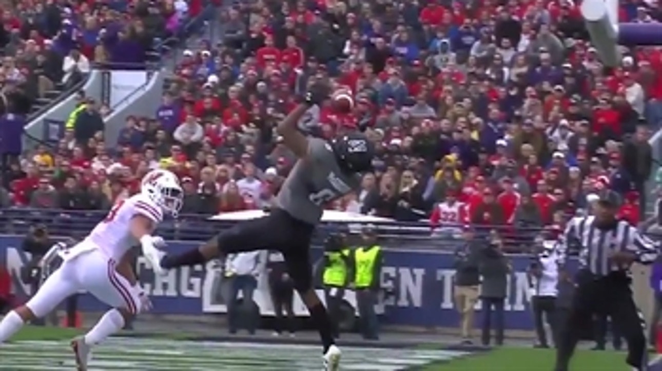 Northwestern's Kyric McGowan's absurd TD catch has No. 20 Wisconsin on the ropes late