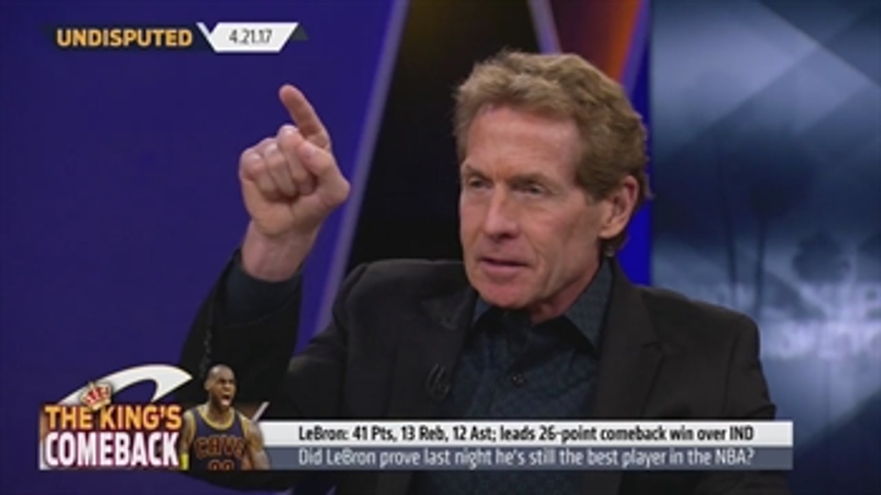Skip Bayless reacts to LeBron's Triple-Double in Cavaliers Game 3 win against Pacers ' UNDISPUTED