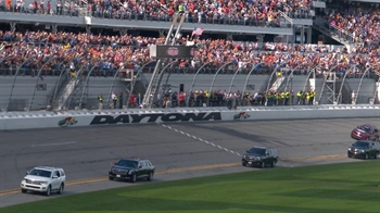 President Donald Trump takes a few laps around Daytona International Speedway ' NASCAR on FOX