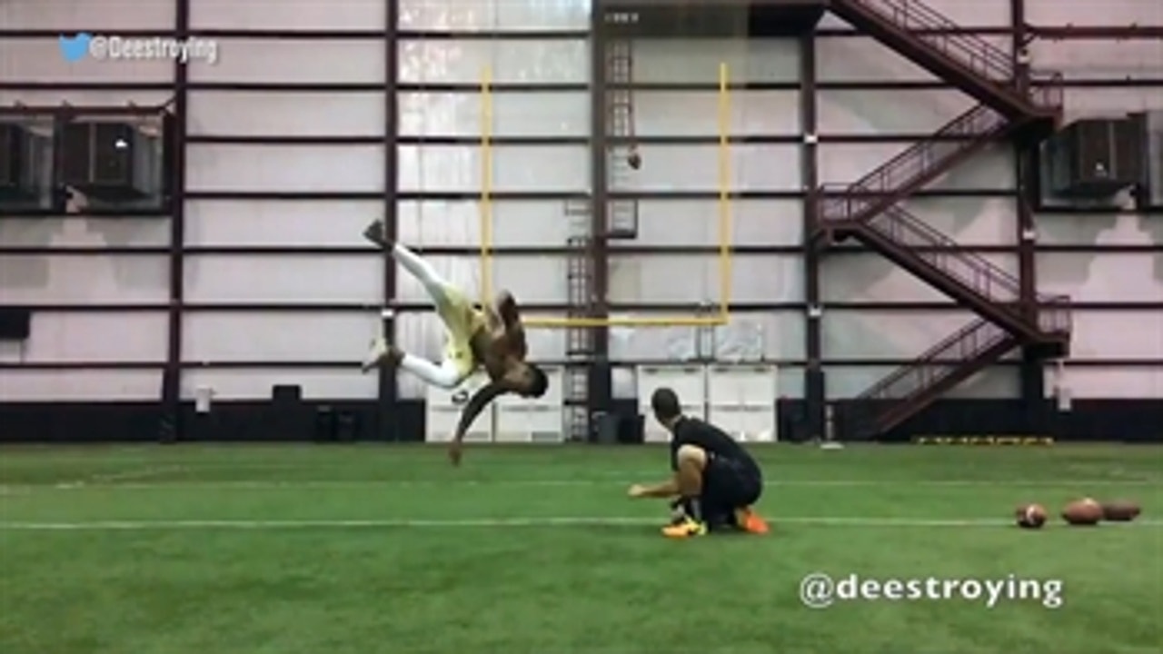 UCF's kicker has some pretty sweet kick tricks