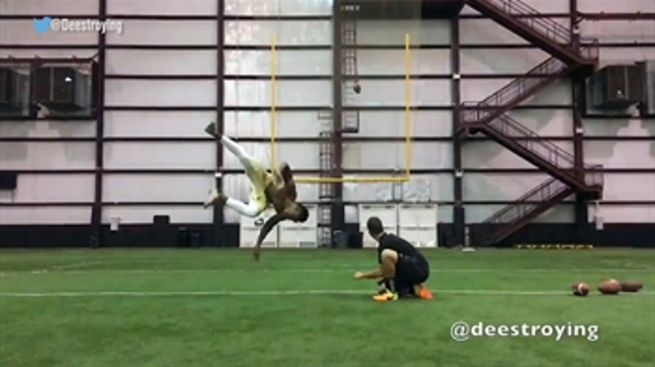 UCF's kicker has some pretty sweet kick tricks