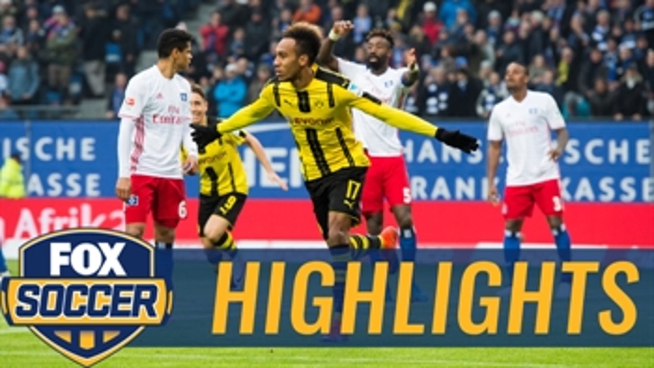 Aubameyang's first-half hat trick vs. Hamburg ' 2016-17 Bundesliga Highlights