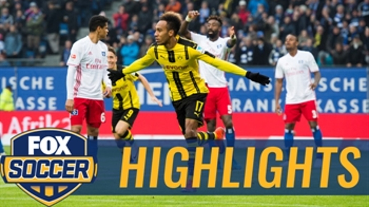 Aubameyang's first-half hat trick vs. Hamburg ' 2016-17 Bundesliga Highlights