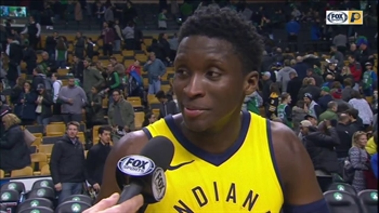 Victor Oladipo says Pacers' victory over Celtics is a good one to build on