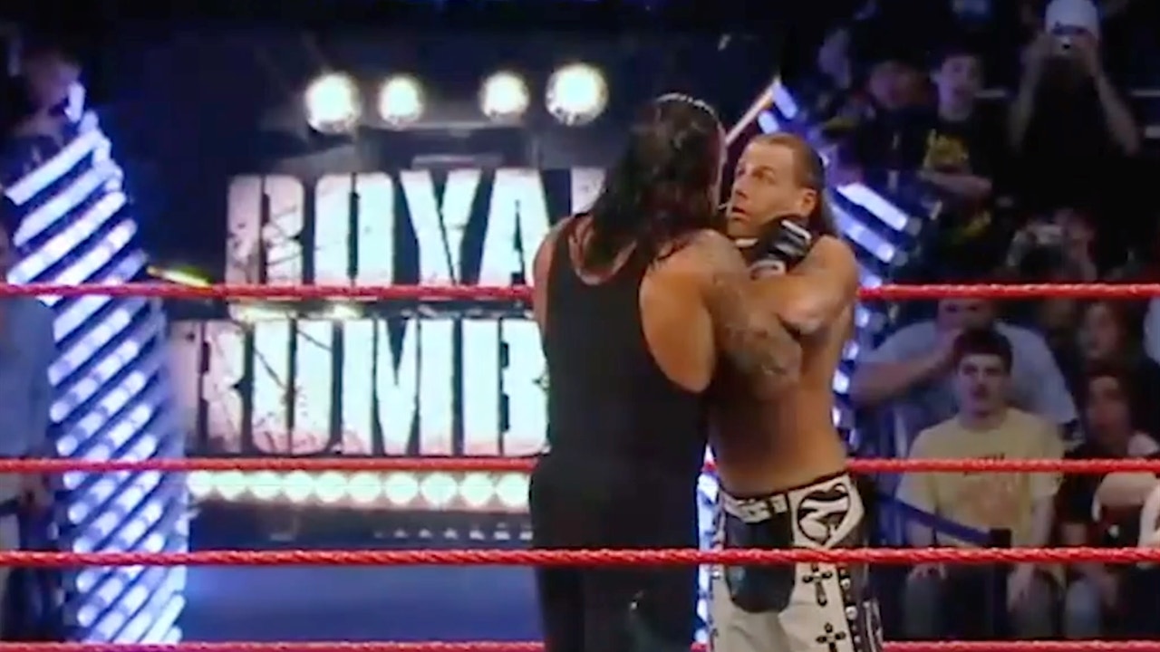 Relive when Undertaker and Shawn Michaels put on a show as entrants 1 and 2 at the '08 Rumble