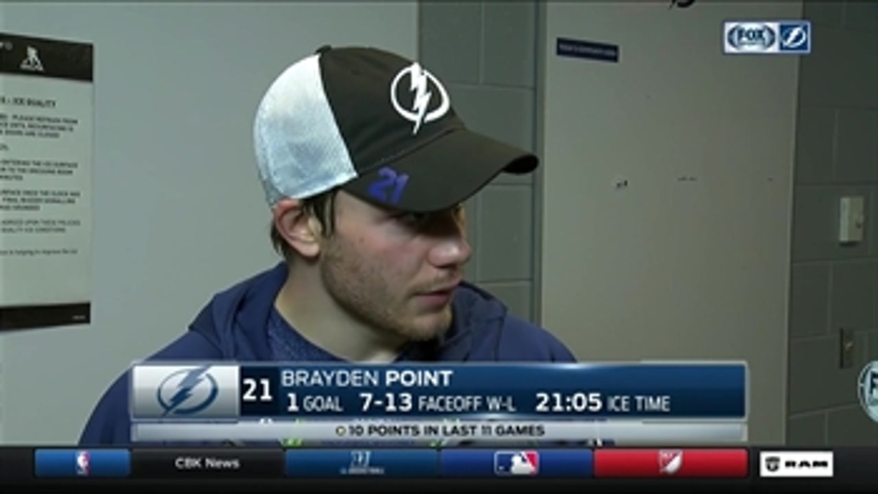 Brayden Point on his goal: It was a boost to see it go in
