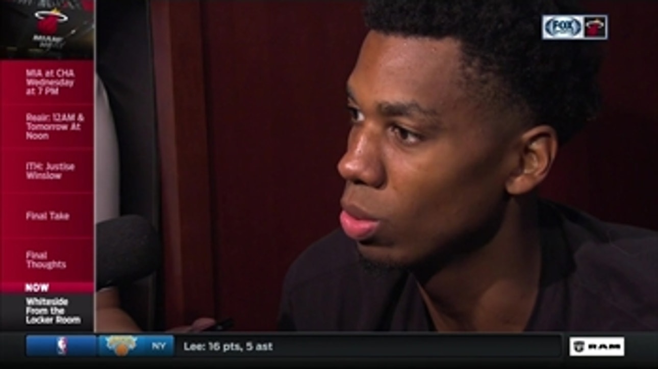Hassan Whiteside says Heat got away from what worked at the end of the game