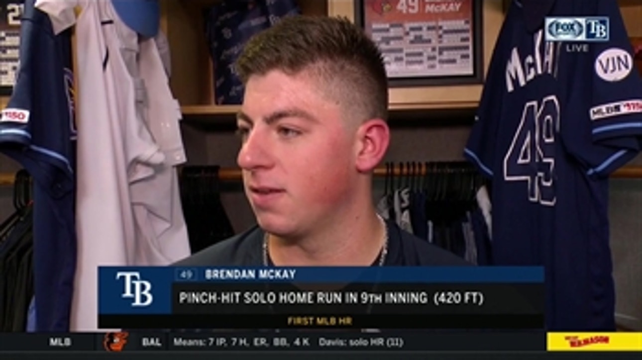 Brendan McKay breaks down his 1st MLB home run that went for 420 ft. at Tropicana Field