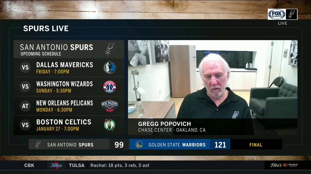 Gregg Popovich on the San Antonio Loss to the Golden State Warriors