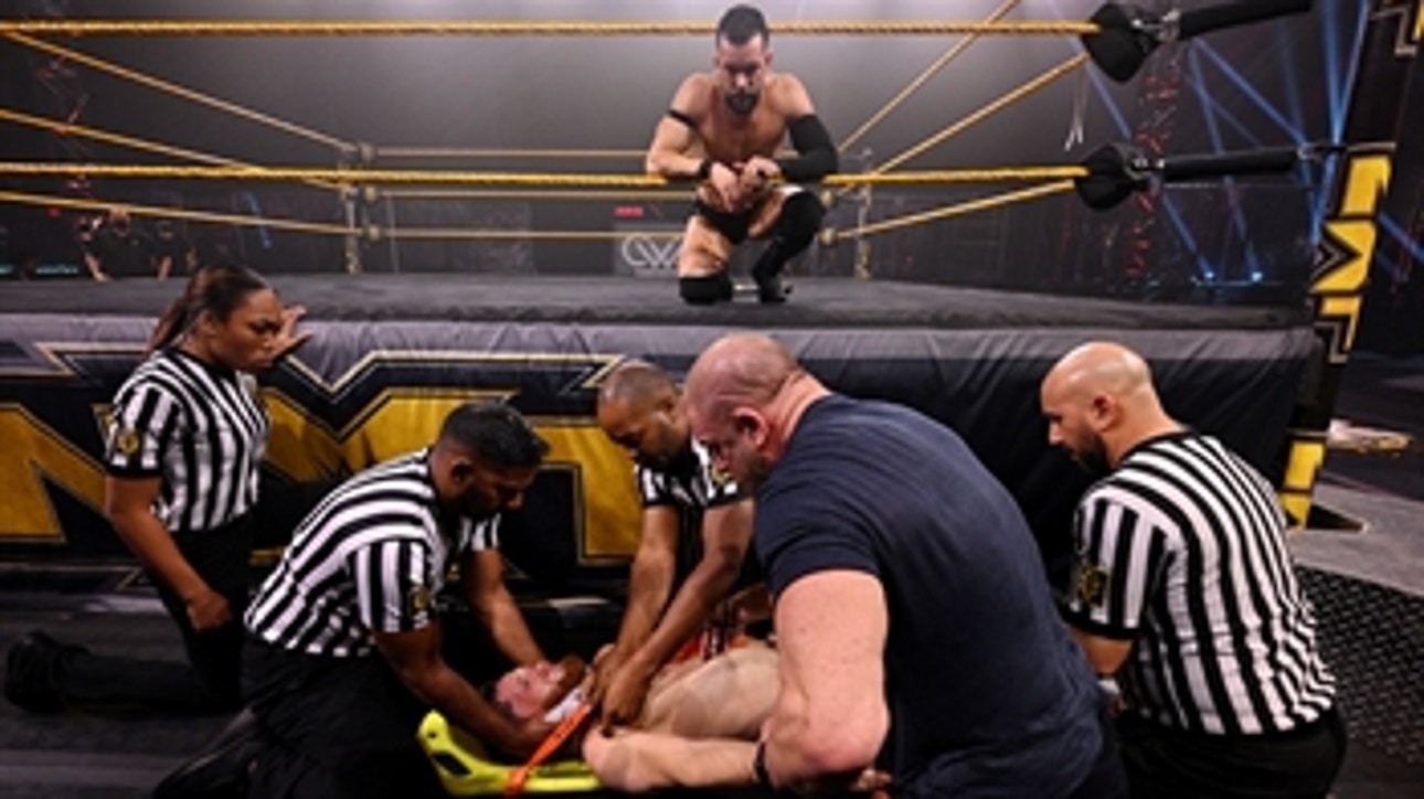 Kyle O’Reilly is stretchered out following Adam Cole’s vicious attack: WWE Network Exclusive, Feb. 19, 2021