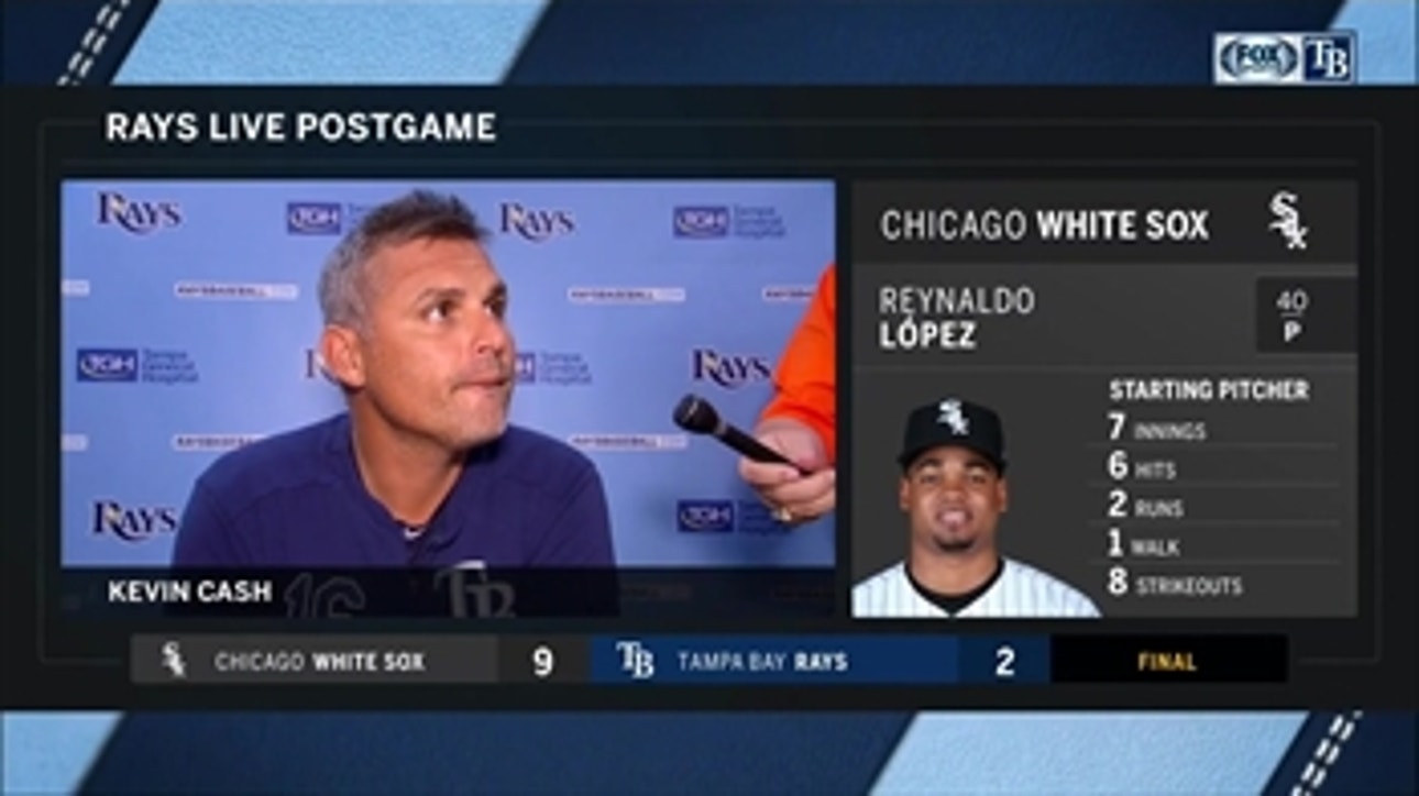 Manager Kevin Cash assesses bullpen performance in 9-2 loss to White Sox